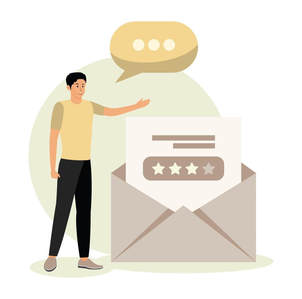 Rating scale and customer satisfaction concept. vector