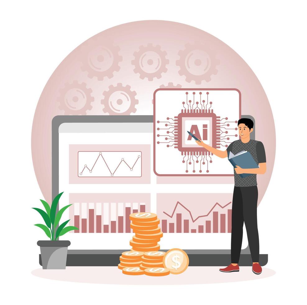 AI Backed Automated Bookkeeping, vector