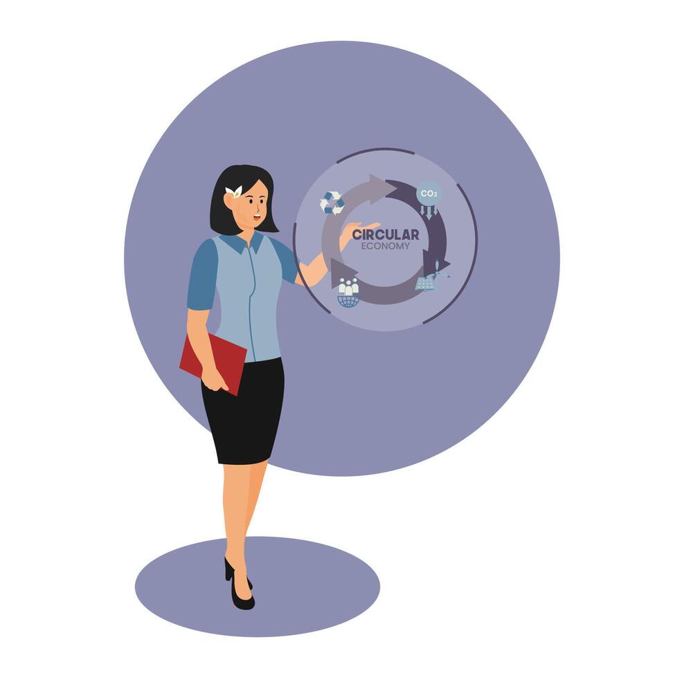 Circular Economy Innovation Concept. vector