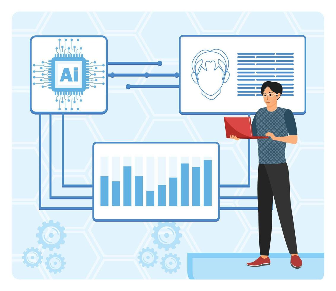AI Driven Diversity and Inclusion Initiatives. vector