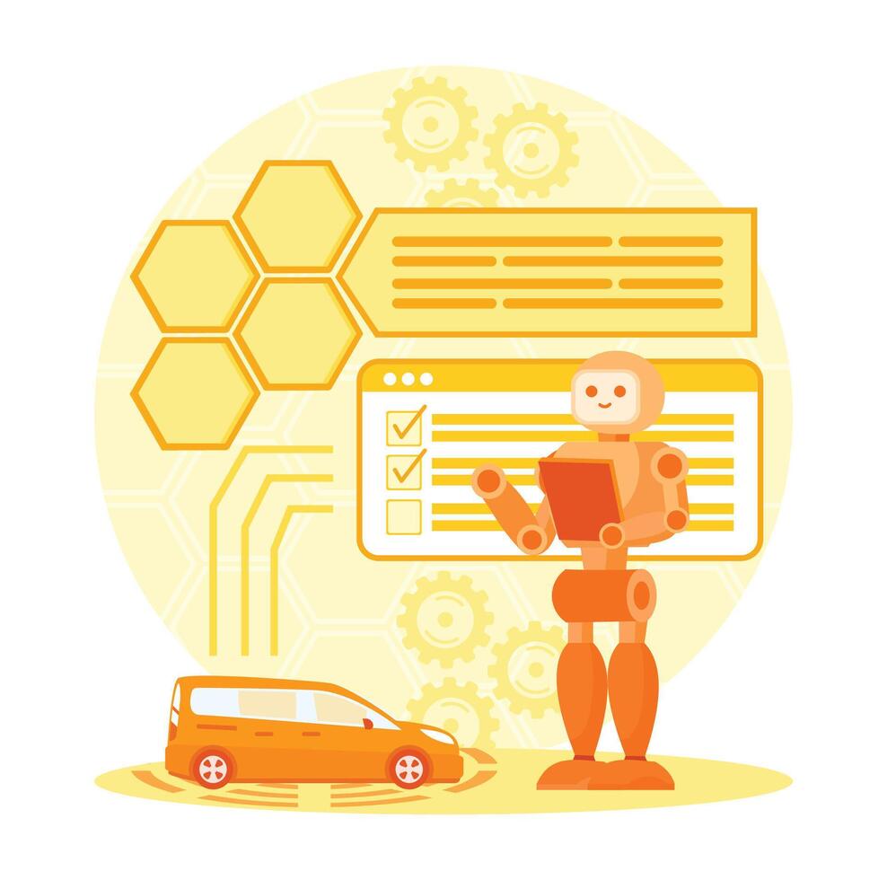 AI-Optimized Prototype Testing concept. vector