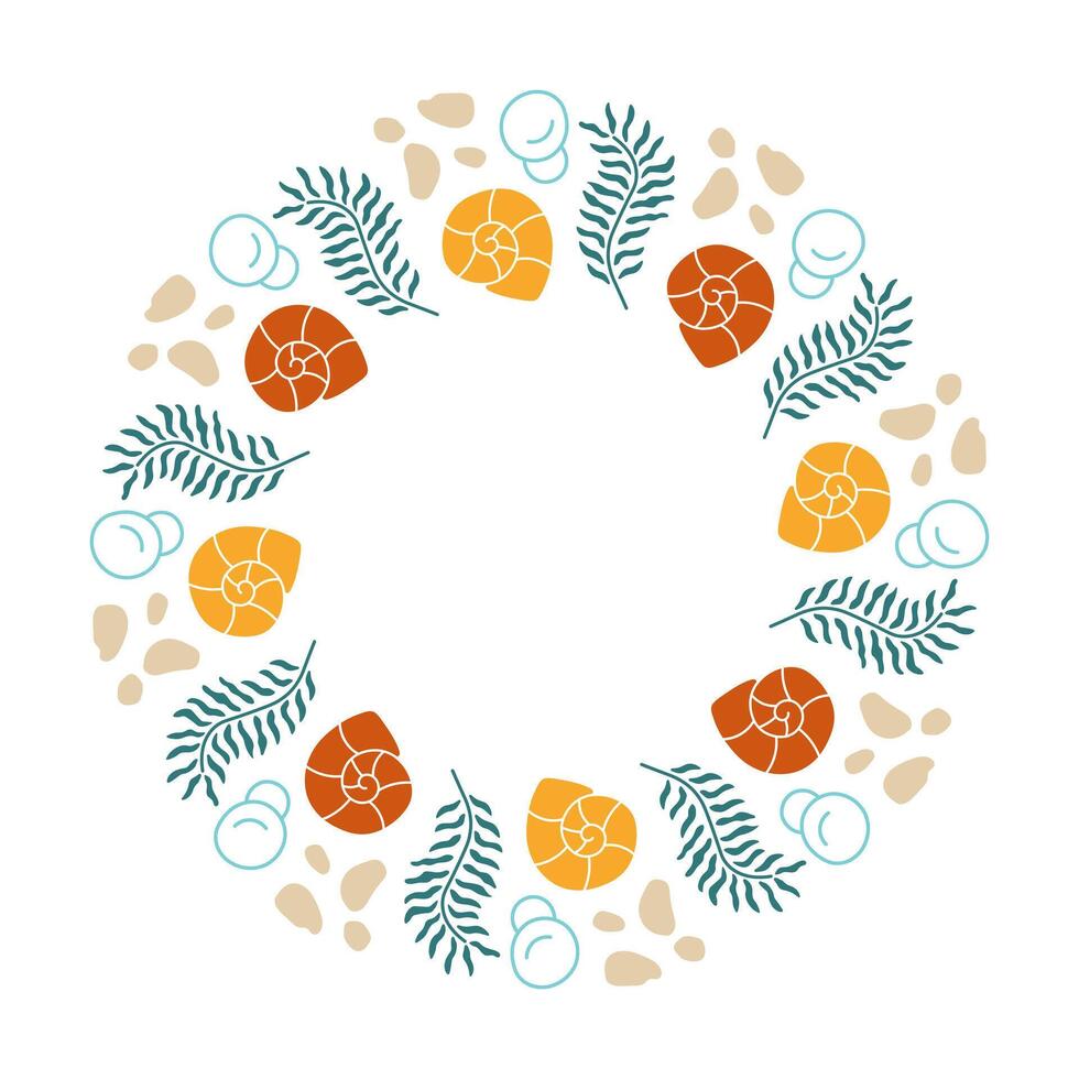 Beach Treasures Frame vector