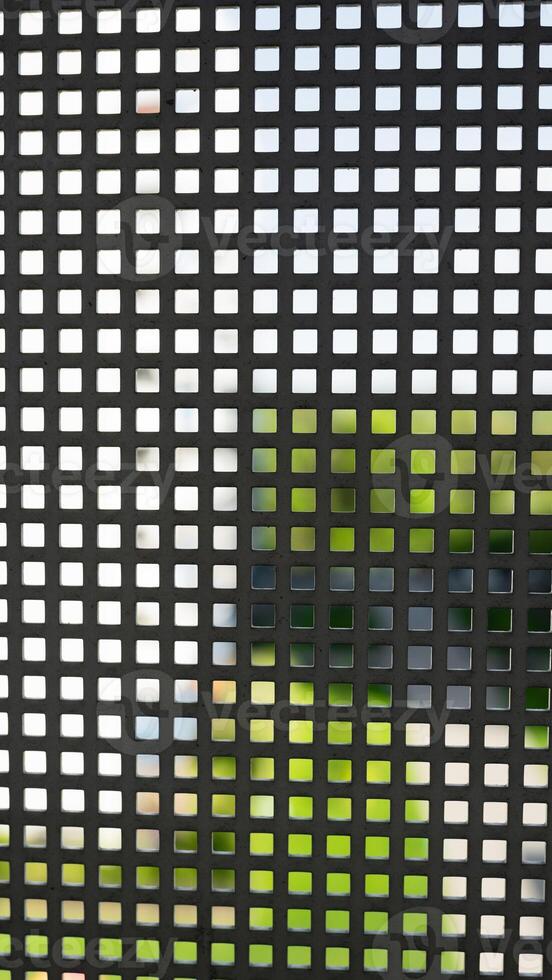 Square Grid Pattern With Blurred Background photo
