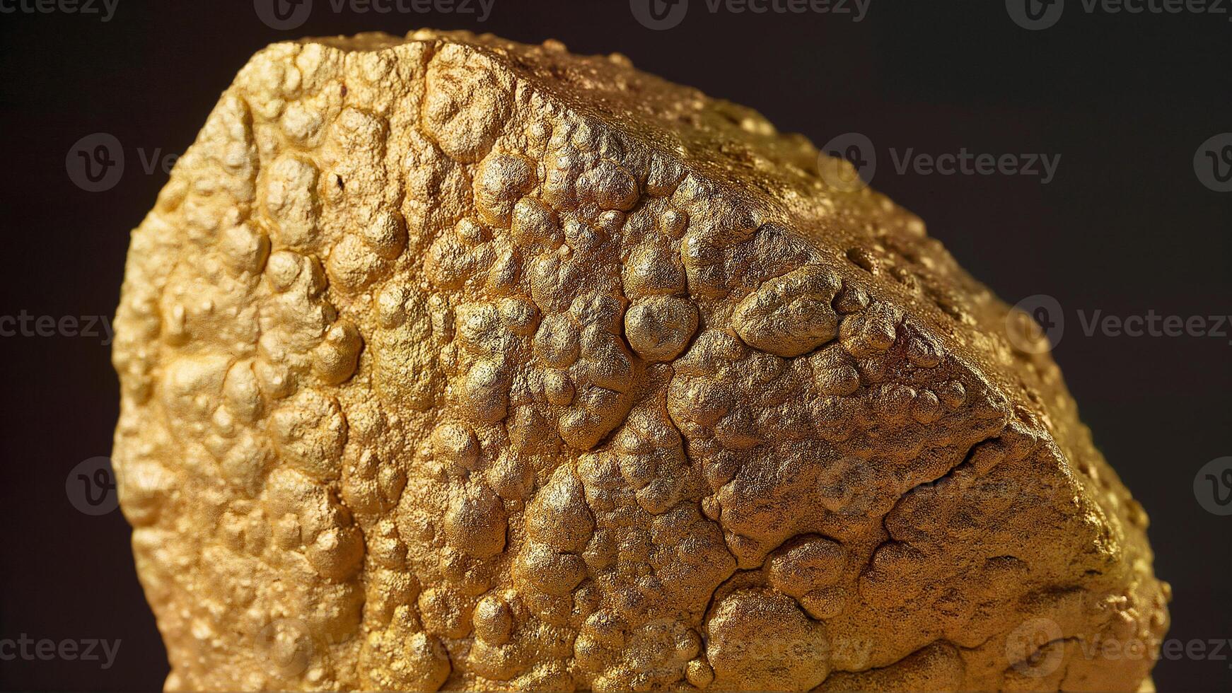 Closeup Macro of Raw Gold Nugget Texture photo