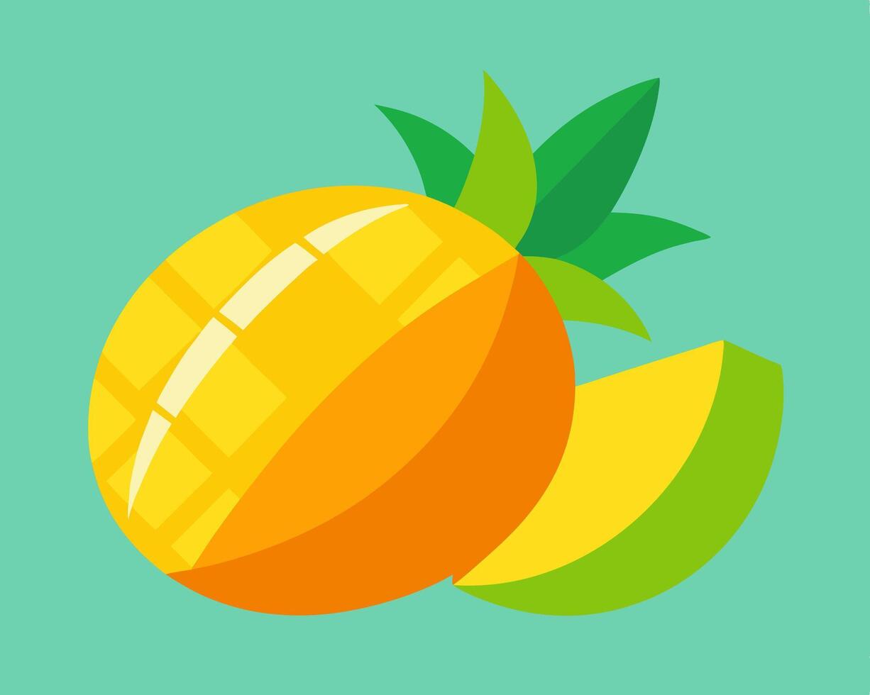 Pineapple Fruit Illustration, Flat Design vector