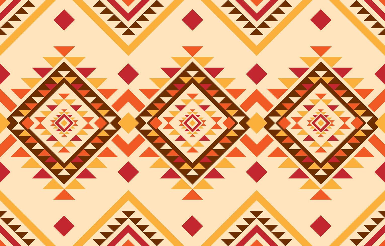 Native ethnic pattern. Indigenous style embroidery and american pattern concept. Design for fabric, background, abstract, red, yellow, orange, brown. vector