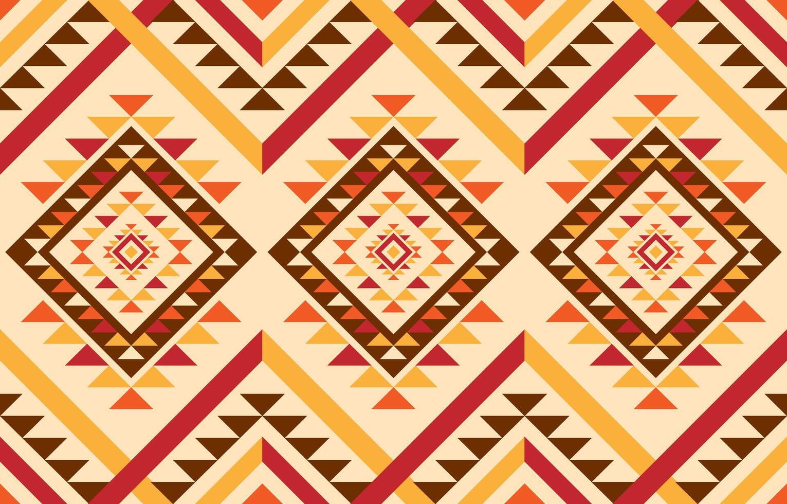 Native american pattern. Design for Indigenous style, embroidery ,pattern fabric, ethnic, background, abstract, red, yellow, orange, brown. vector