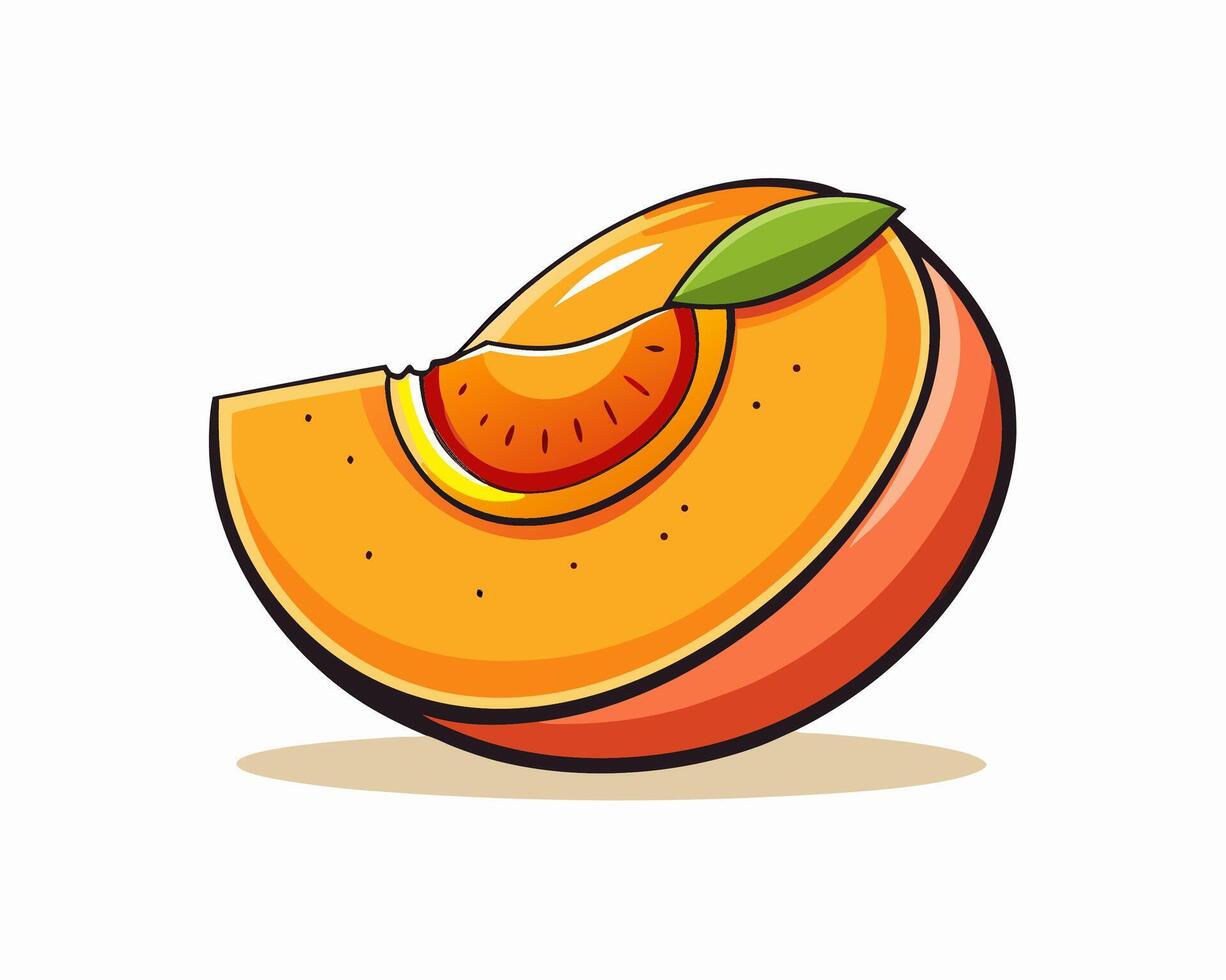 Pumpkin Slice Cartoon Illustration vector