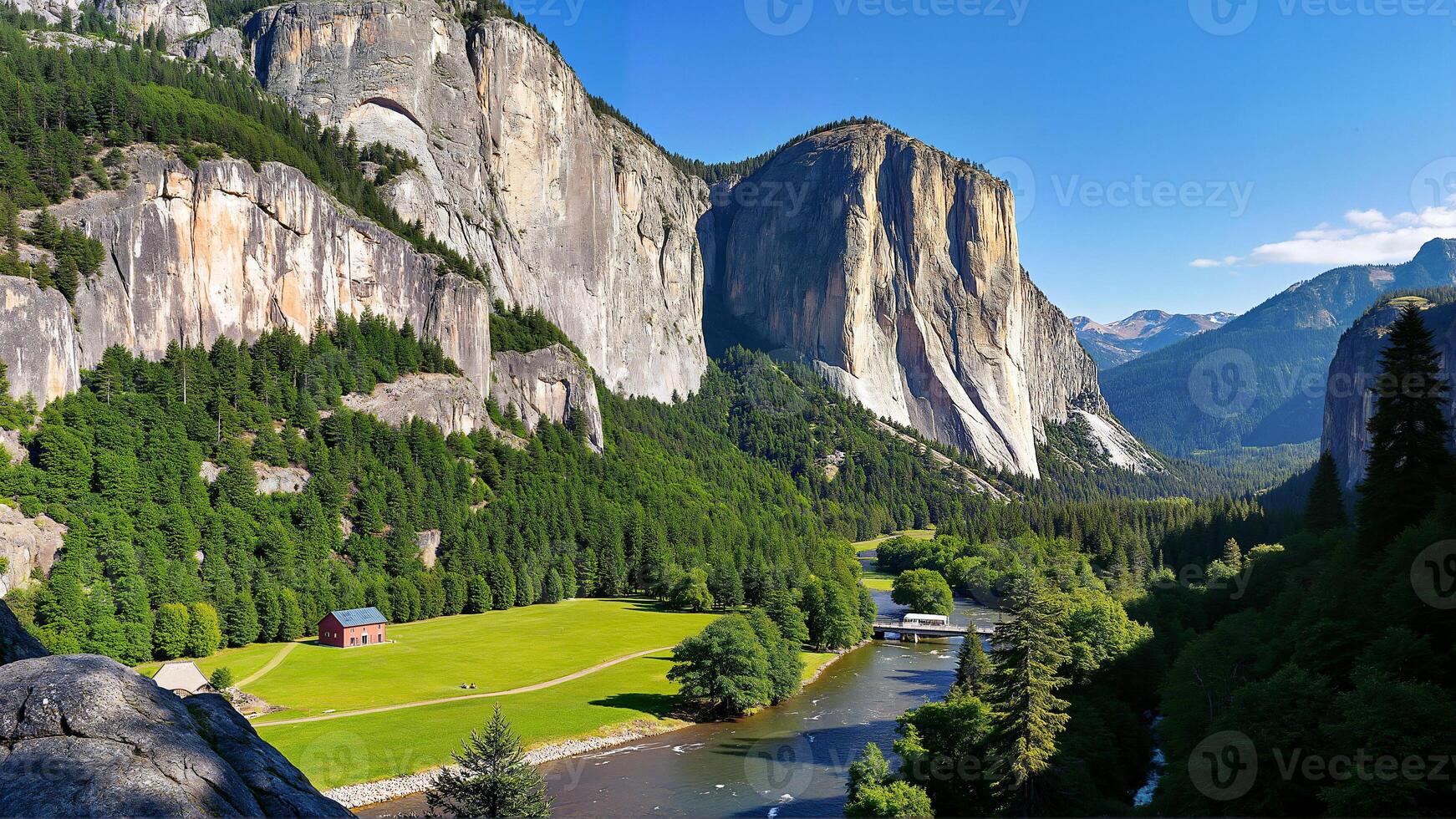 Aerial View of Majestic Limestone Cliffs Landscape photo