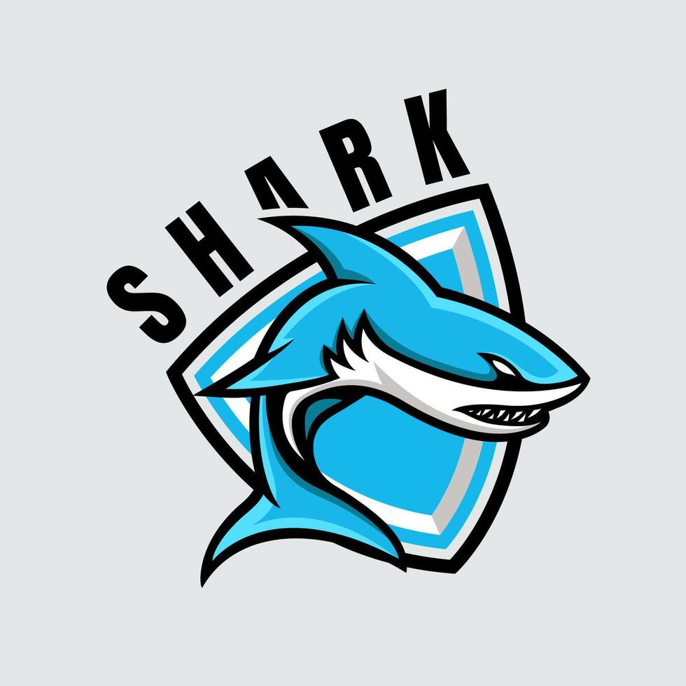 Fierce Shark Mascot Logo Design vector