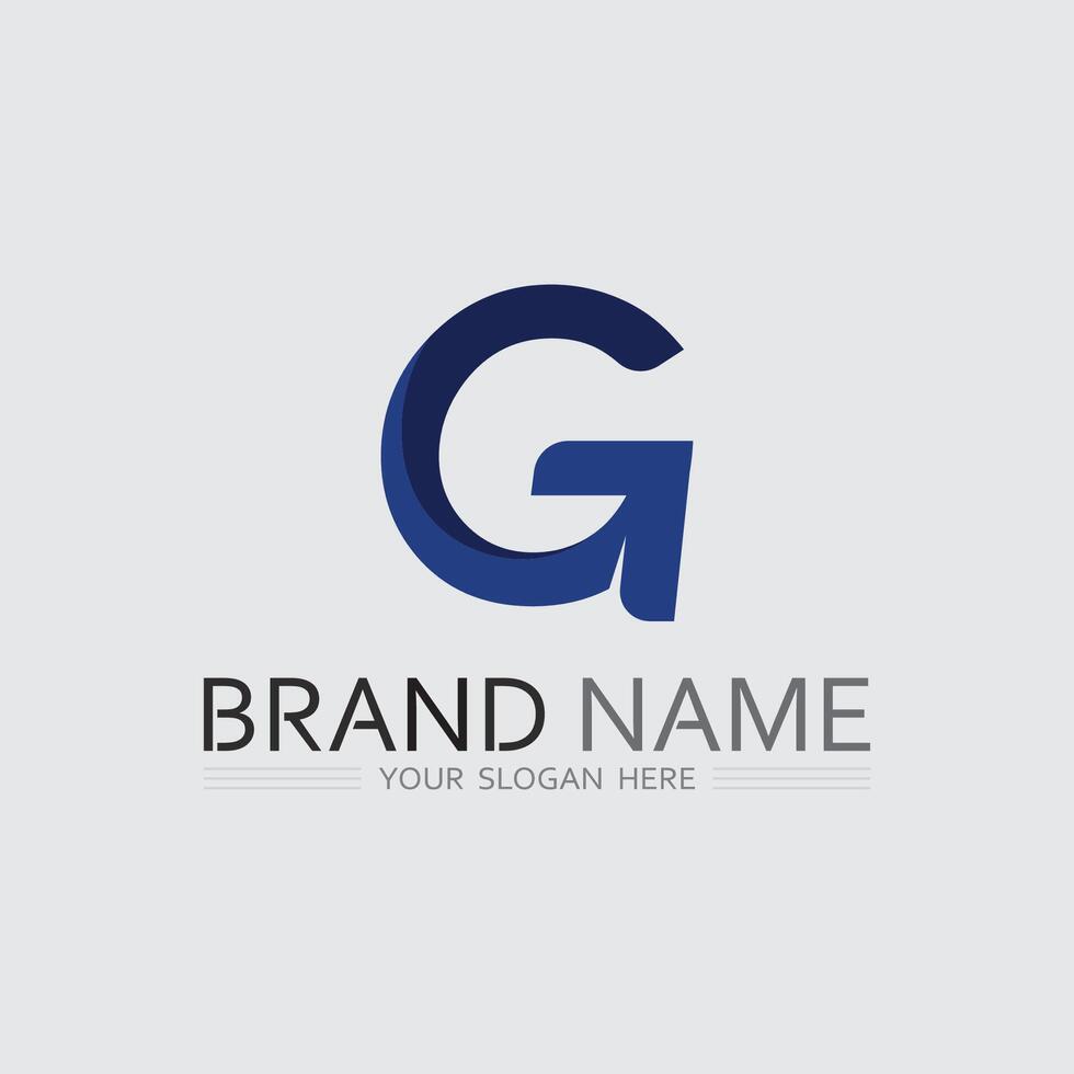 Line Art G Monogram Logo with a Circular G Letter Symbol vector