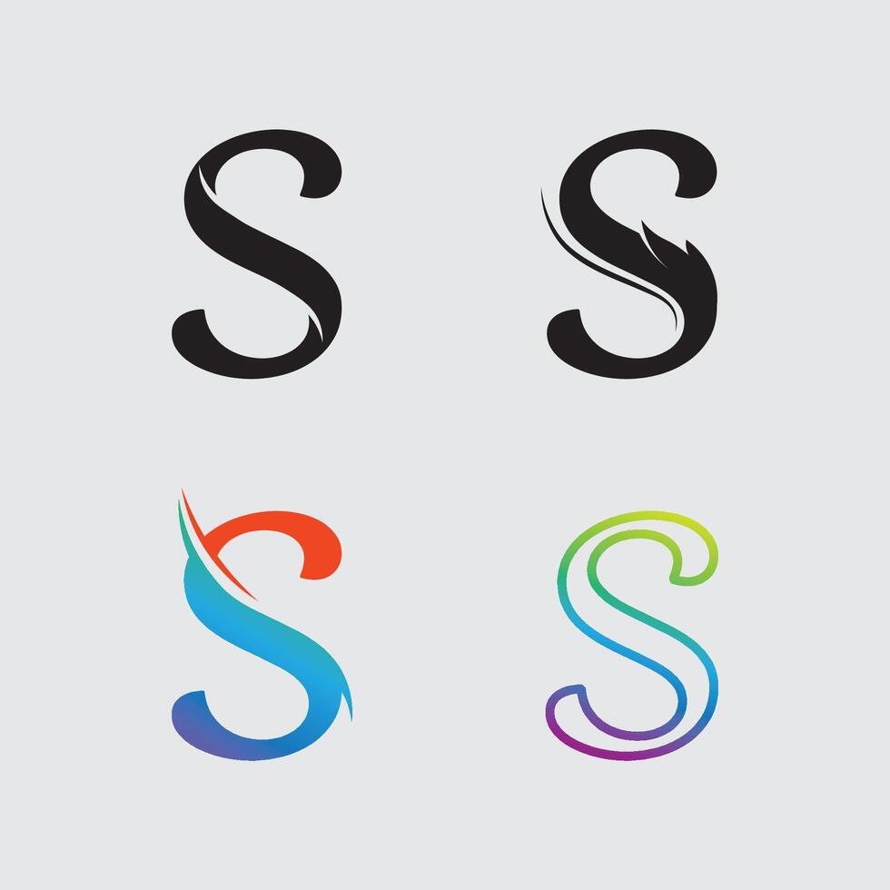 Elegant Monogram S Letter in Bold and Clean Typography Style for Logo or Branding Design vector