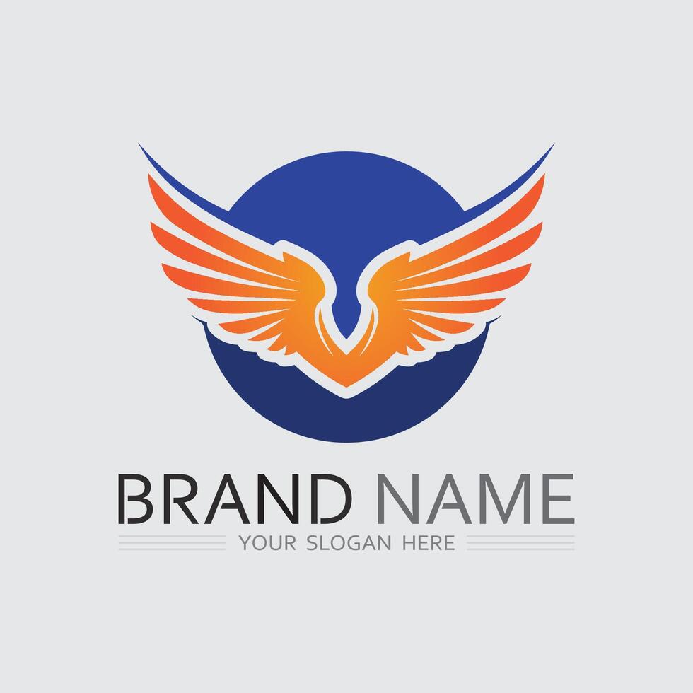 Creative Wing Logo with Geometric Shapes for Tech Startup, Aviation App, or Delivery Brand vector