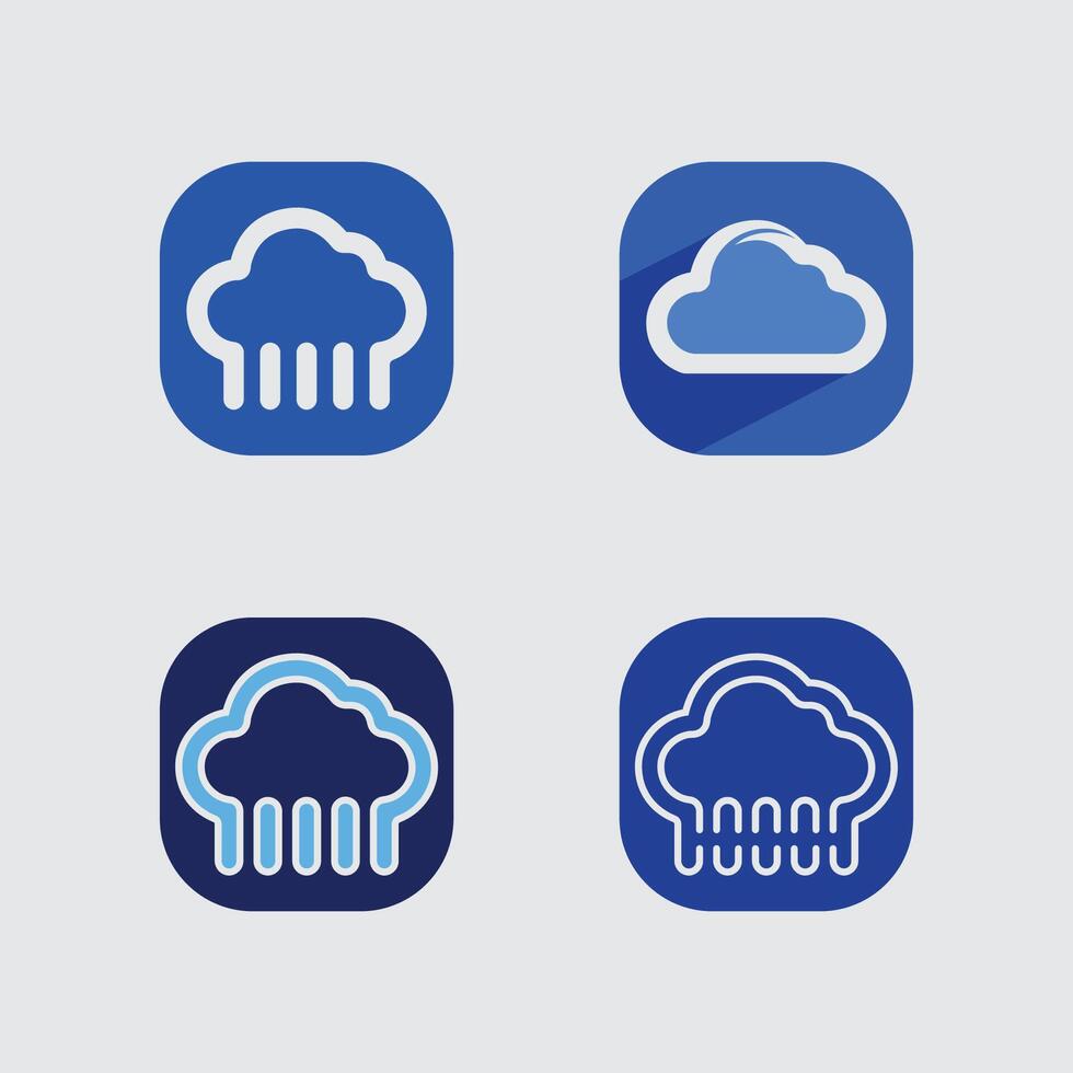 Cloud Logo Icon for Kids App, Weather Forecast and Educational Platform vector