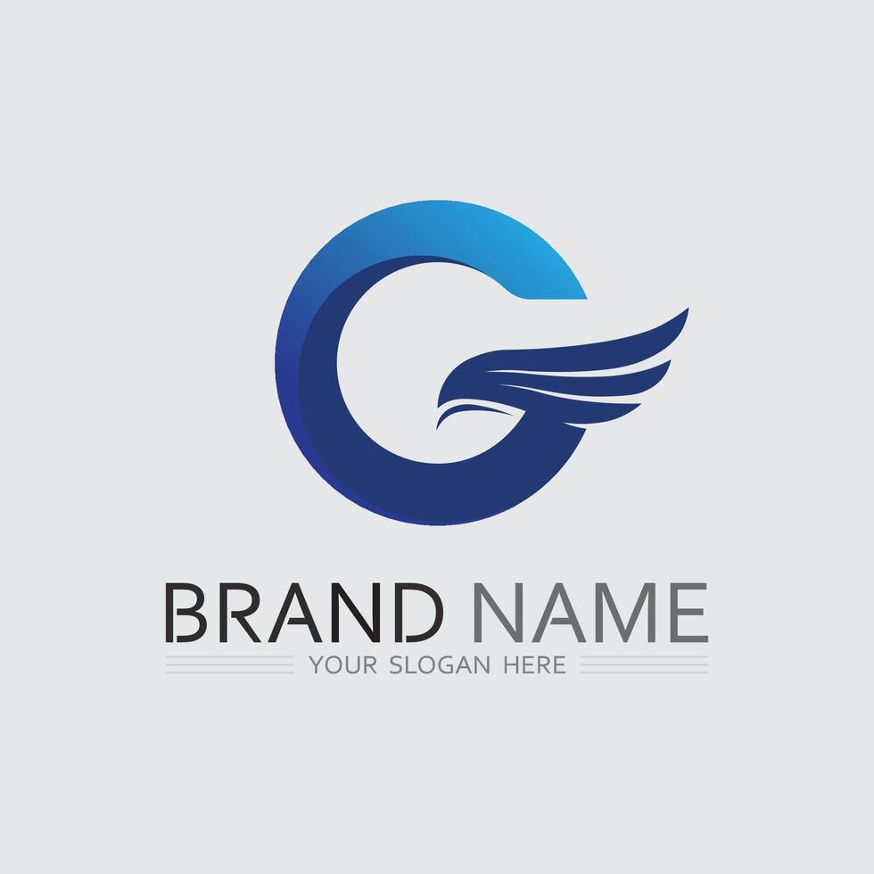 Abstract G Font Logo with Geometric Branding Aesthetic vector
