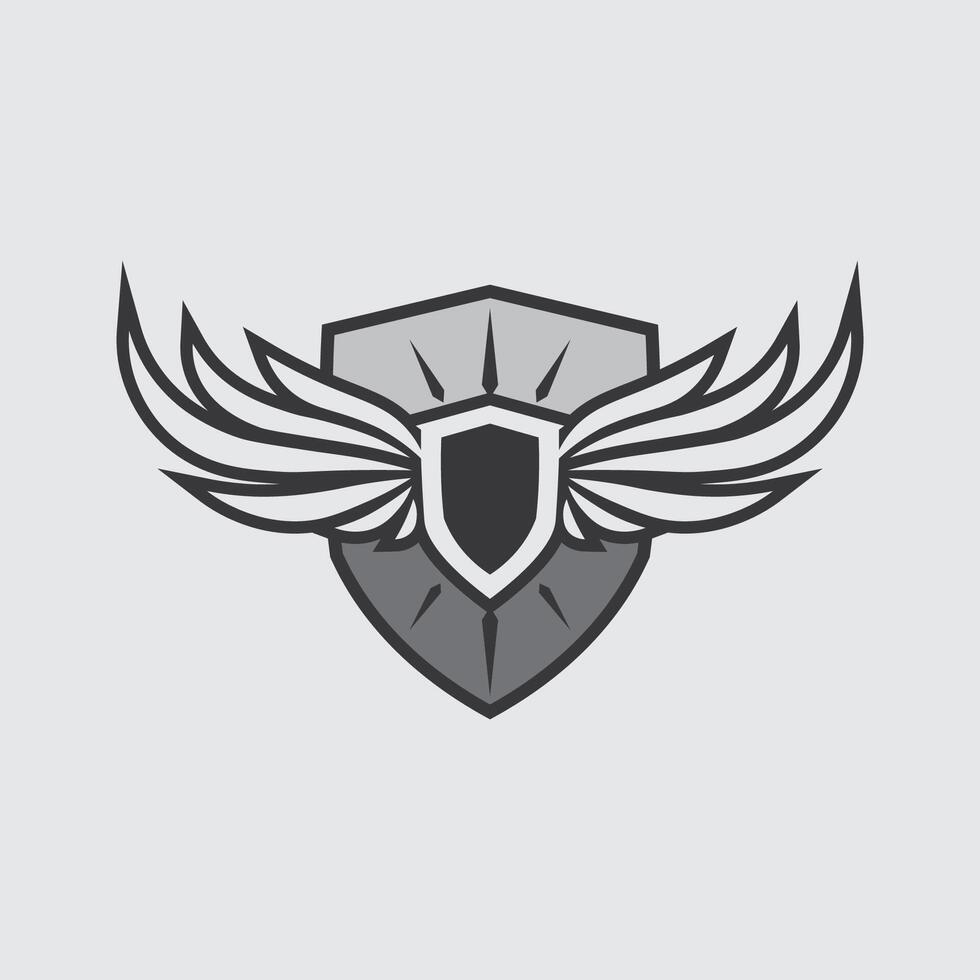 Geometric Line Bird Flying with Sharp Abstract Wings for Tech Startup Logo Design vector