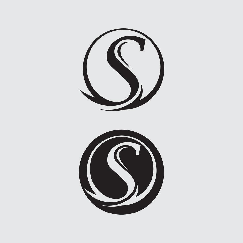 Luxury S Initial Symbol with Classic Style vector