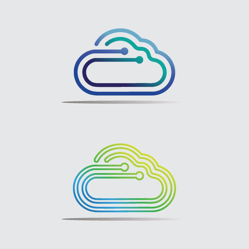 Simple Flat Cloud Icon Illustration for Mobile App Logo and Cloud Computing Business Brand vector