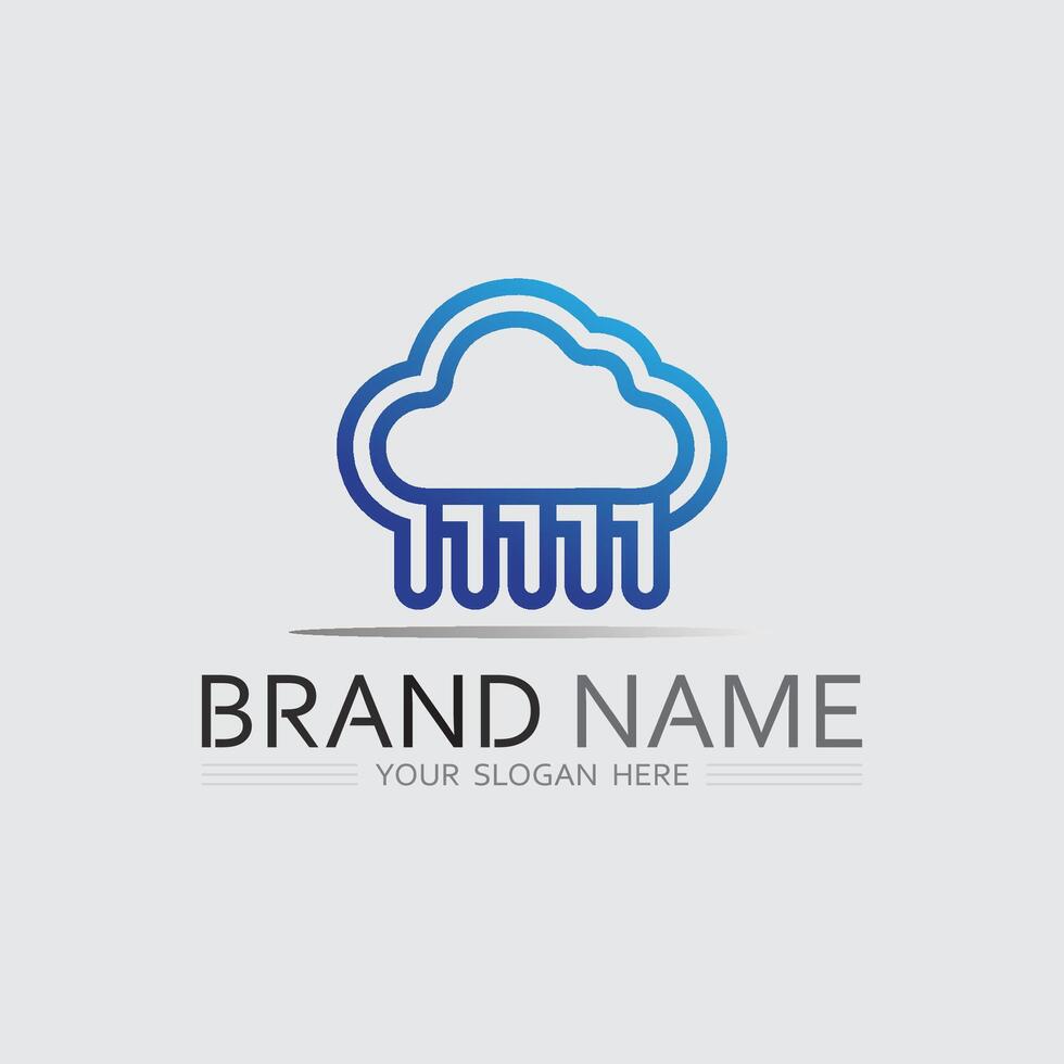 Elegant Soft Cloud Symbol for Tech Startup Logo Design with Modern Graphic Style vector