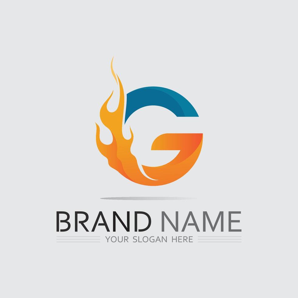 Futuristic G Logo Concept Paired with a Bold Letter G Branding Icon vector