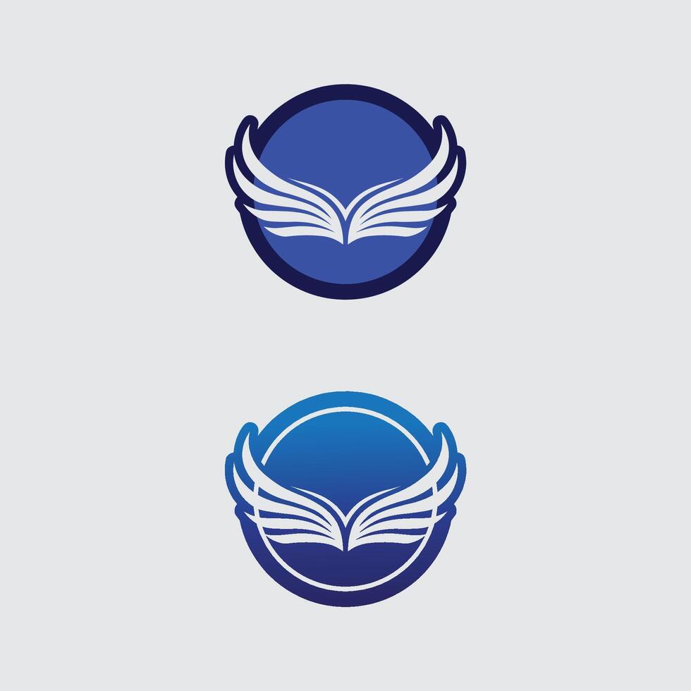 Circular Wings Pattern with Bird at Center for Emblem, Badge, or Symbolic Logo Design vector