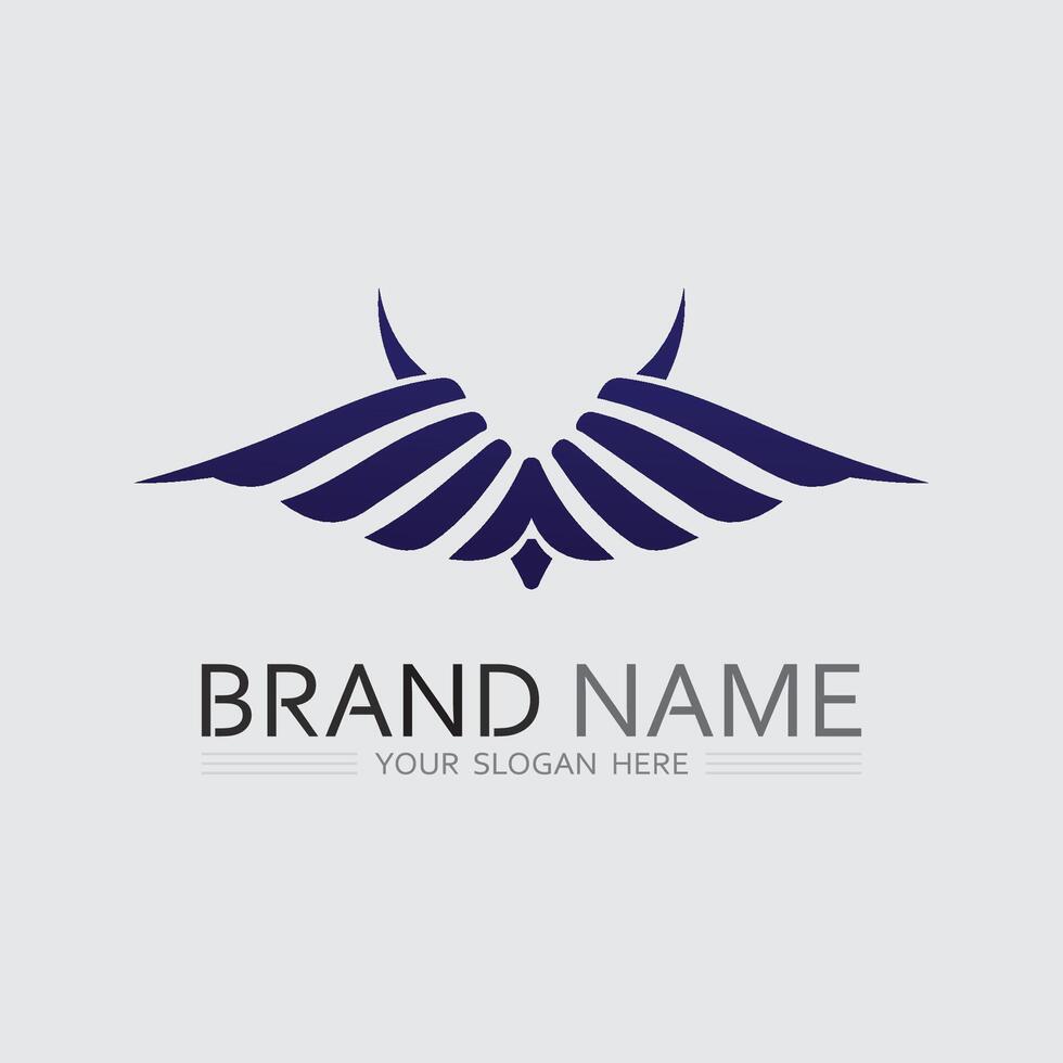 Wings Icon in Fiery Gradient Style for Rebirth, Energy, or Motivational Brand vector