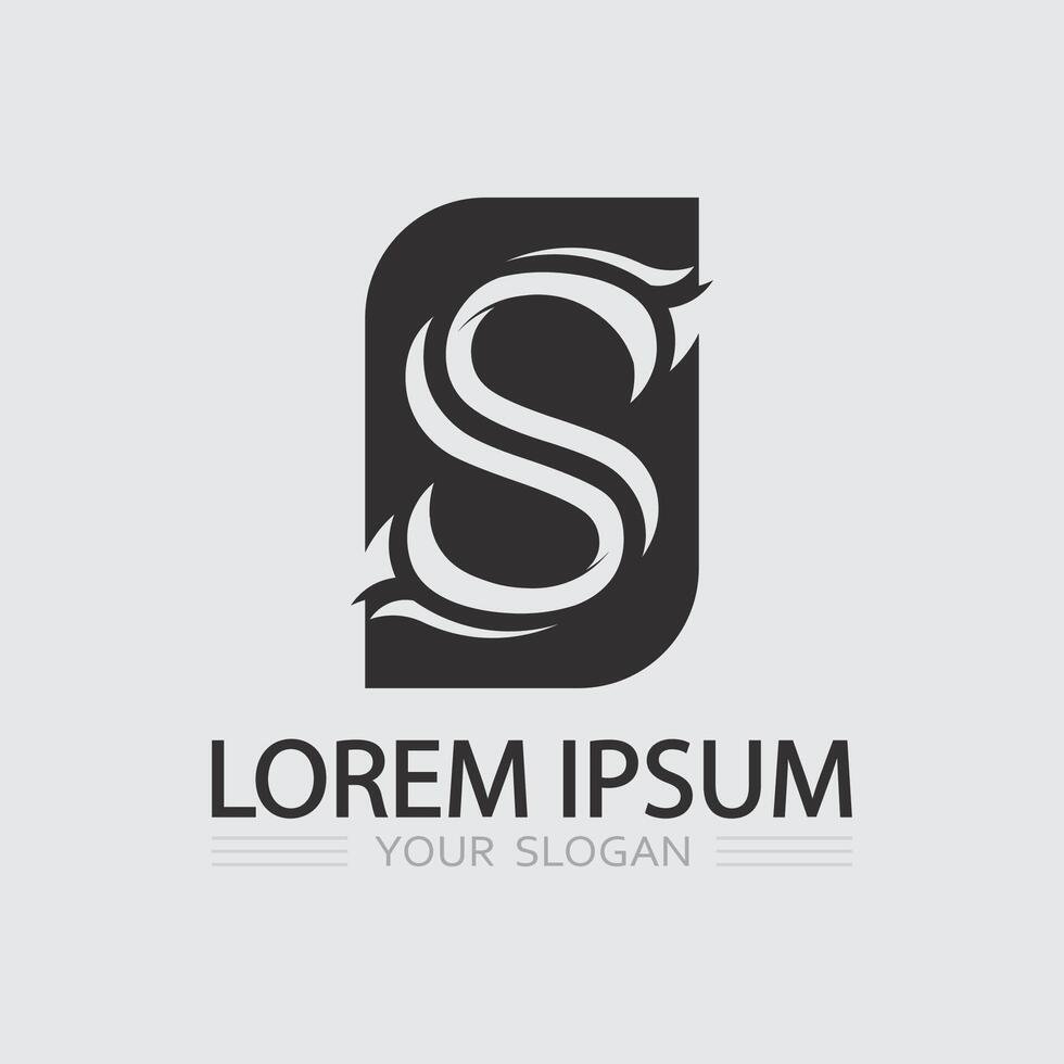 Stylish S Logo with Fluid Wave Effect for Creative Agency or Modern Branding Design Concept vector