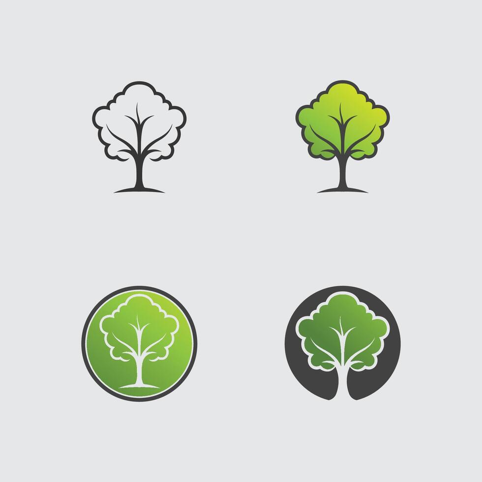 Natural Ecosystem Tree Logo with Leaf Symbol for Environmental Awareness and Reforestation Campaign vector