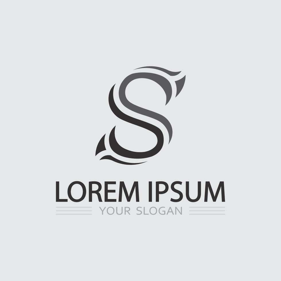 Geometric S Logo in Modern Concept vector