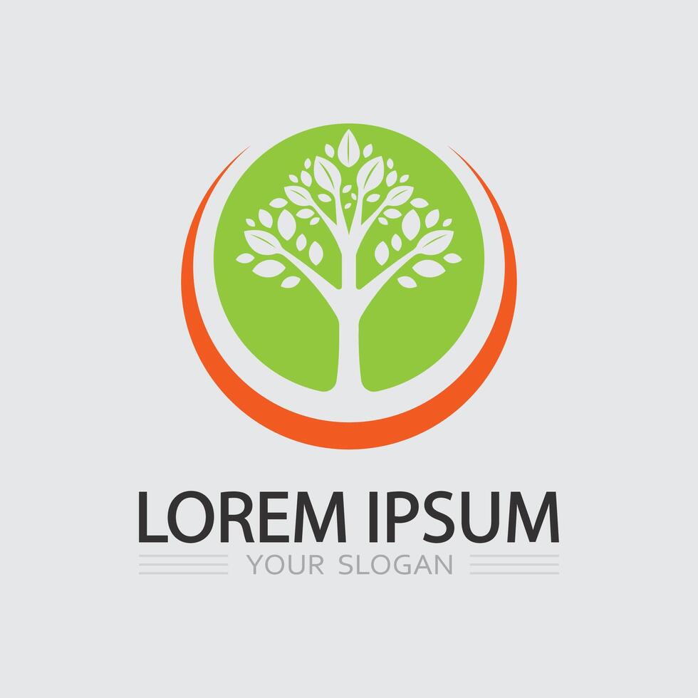 Plant and Tree Logo for Eco Packaging, Garden and Nature Resort vector
