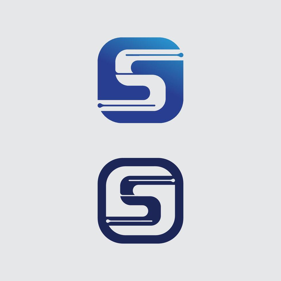 Glitch Style S Letter Logo with Tech Vibes and Distorted Lines for Digital Branding Design vector
