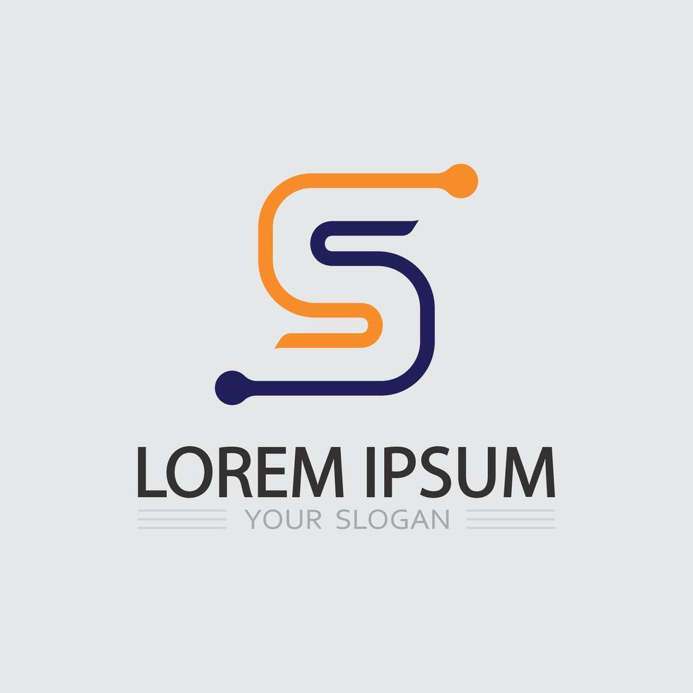 S logo design and S icon stock image Futuristic S Letter Icon with 3D Effect in Bold Style Perfect for Gaming or Tech Logo vector