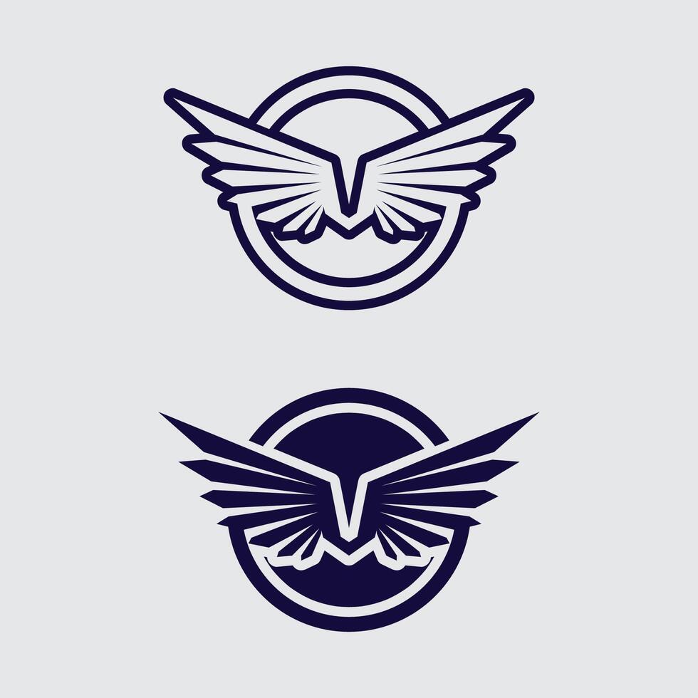 Abstract Eagle with Geometric Wings in Bold and CleanDesign vector