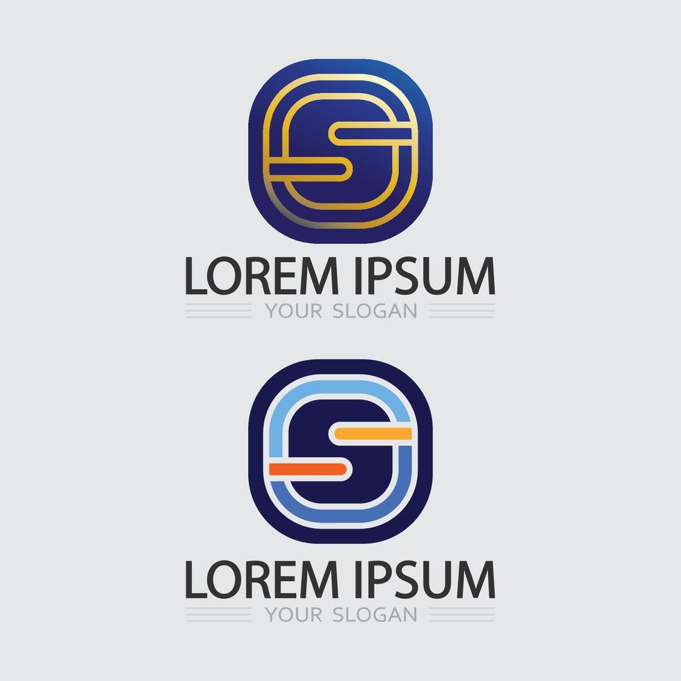 Modern Abstract S Logo Using Negative Space and Dynamic Lines in Graphic Design vector