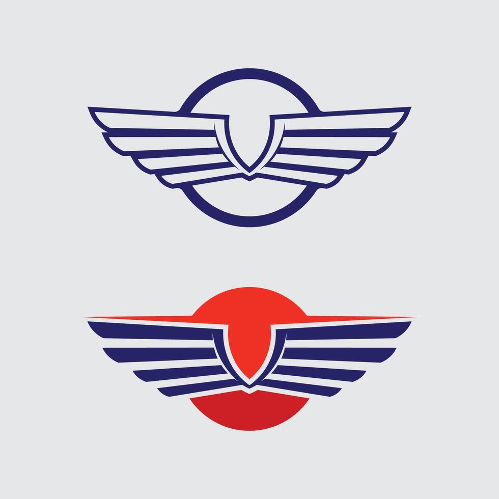 Abstract Eagle with Geometric Wings in Bold and Clean Logo Illustration Design vector