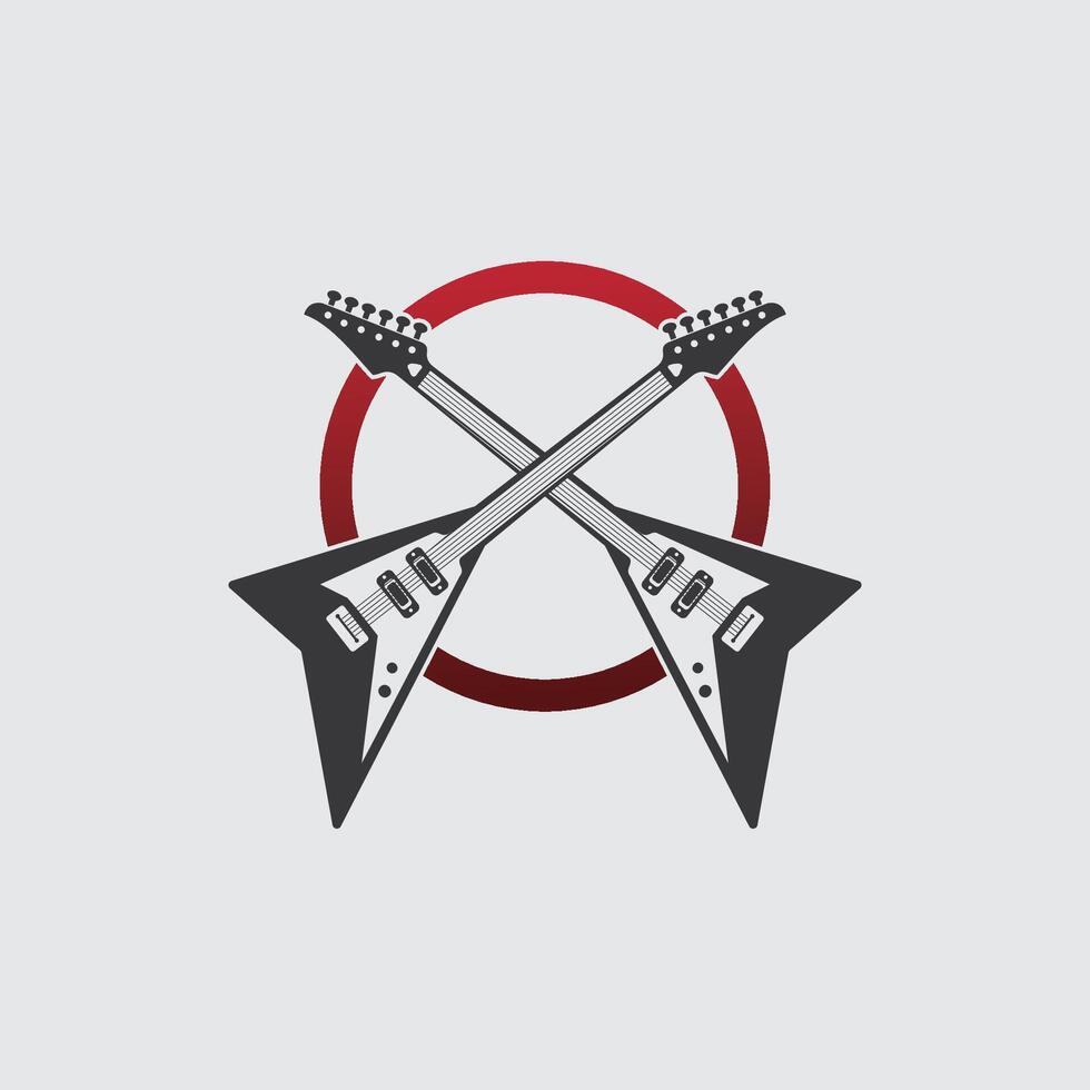 Guitar Illustration with Music Symbols and Celebration Vibes for Music Lovers vector