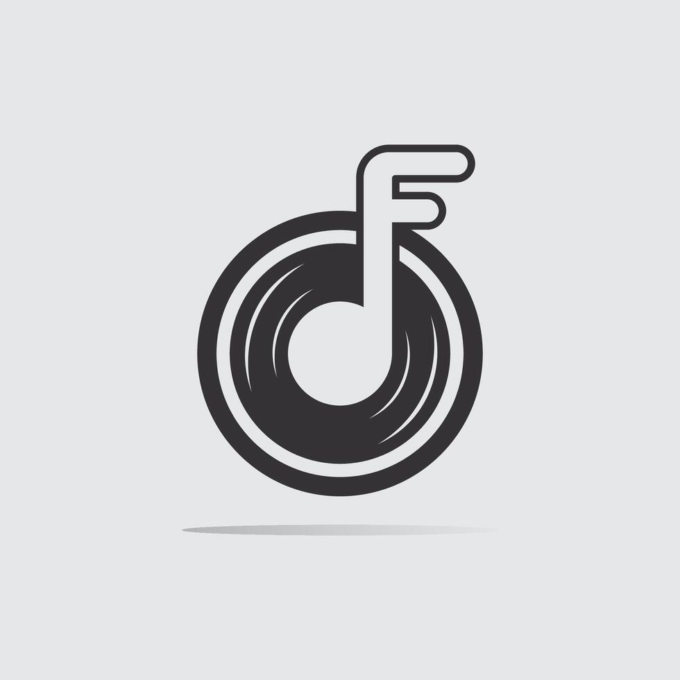 Abstract Music Symbol Logo Illustration vector