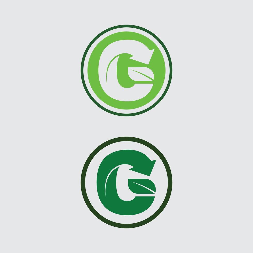 Floral-Inspired G Letter Monogram for Natural, Spa, or Beauty Logo Illustration vector