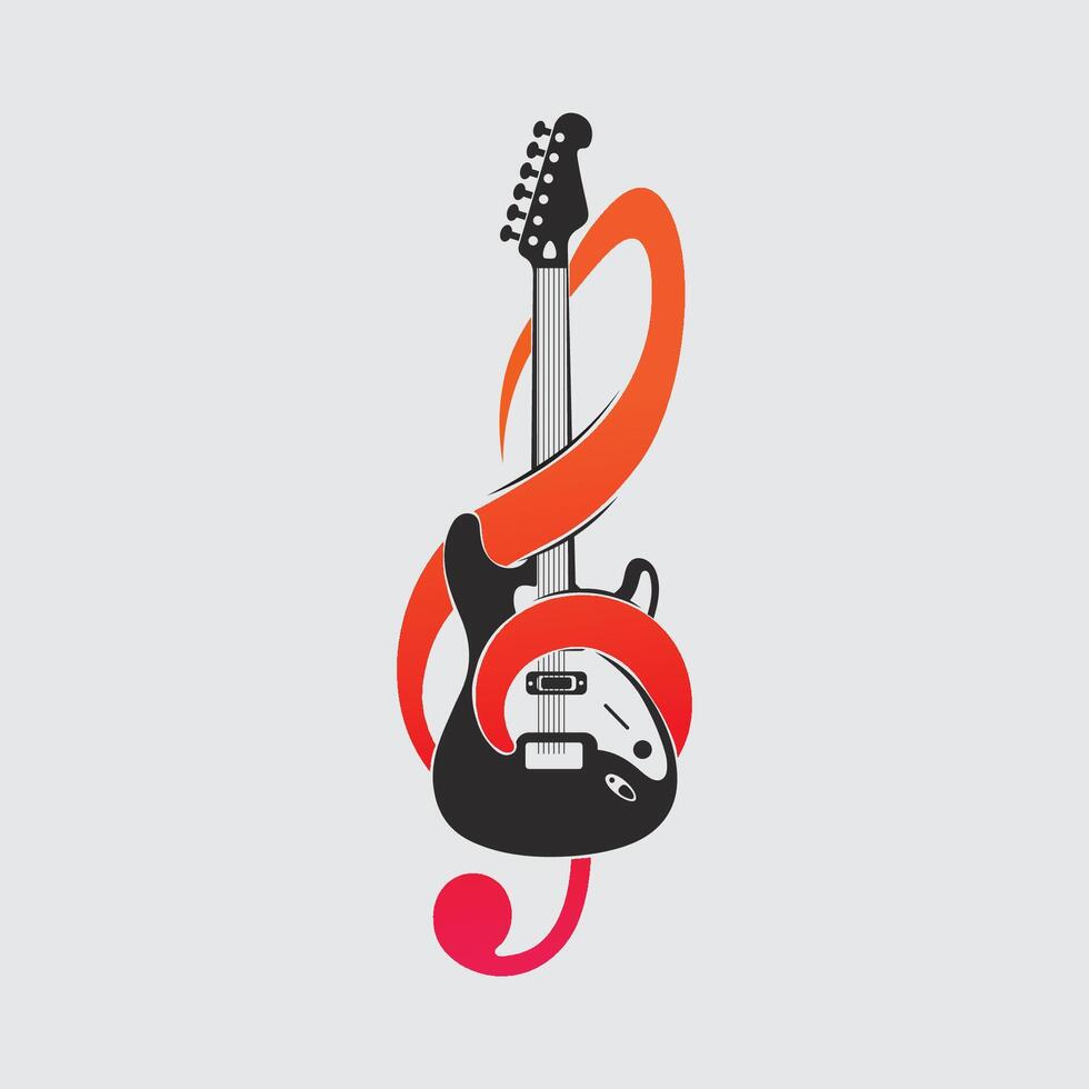 Dynamic Music Day Icon Set Featuring Guitar, Notes, and Festival Lights Illustration vector