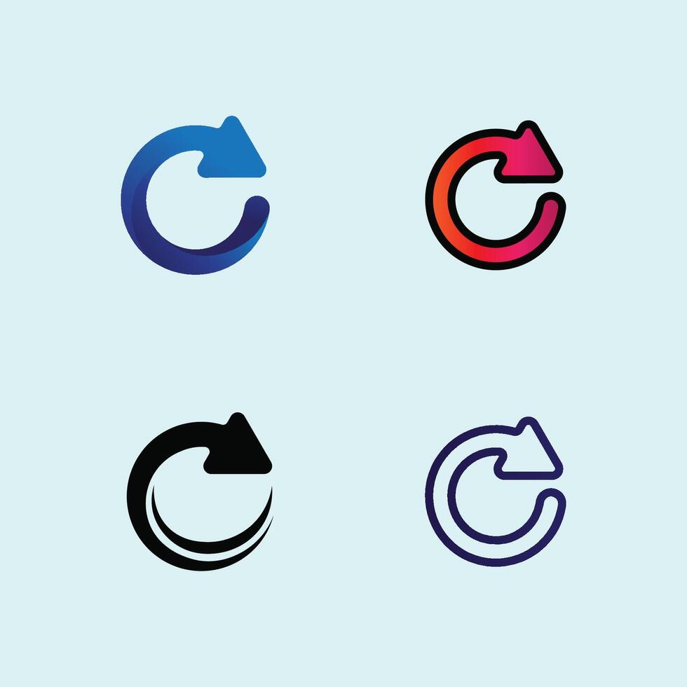Creative Arrow Logo Collection in Flat Design vector