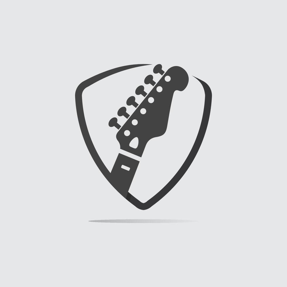 G-Shape Guitar Letter Logo Icon vector