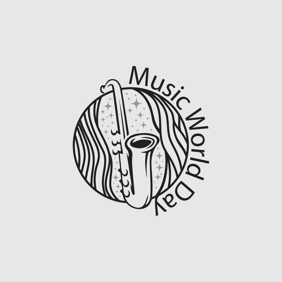Minimalist Music Symbol Design for Branding vector