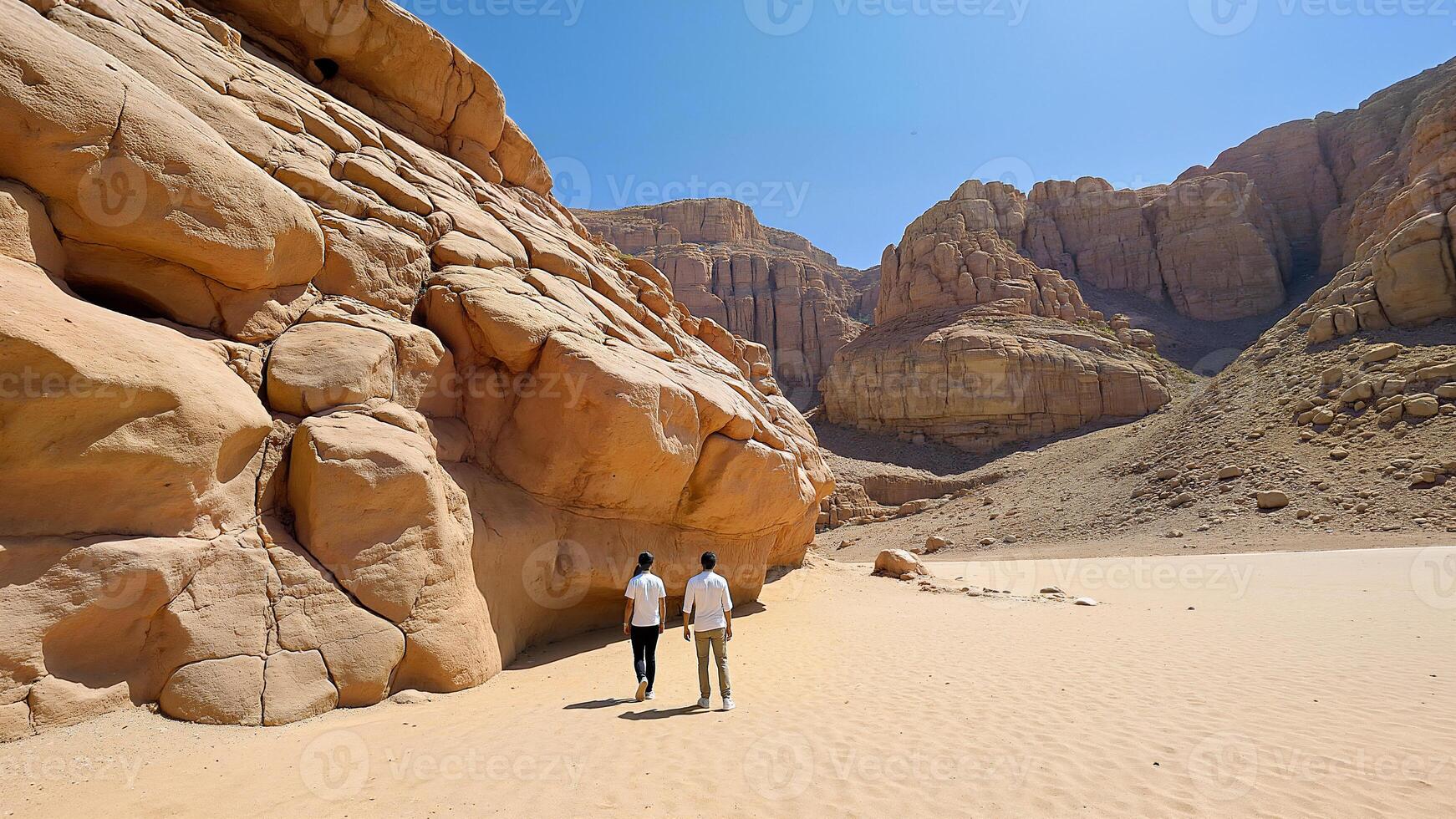 Exploring Arid Desert Landscape in Sharjah Emirate photo