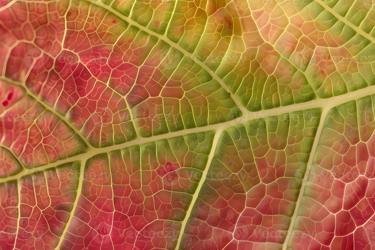 Leaf Vein Structure Exploring the Intricate Network of a Plant's Vascular System with Stunning Close-up Photography, Unveiling Nature's Geometric Beauty in Vibrant Colors. photo