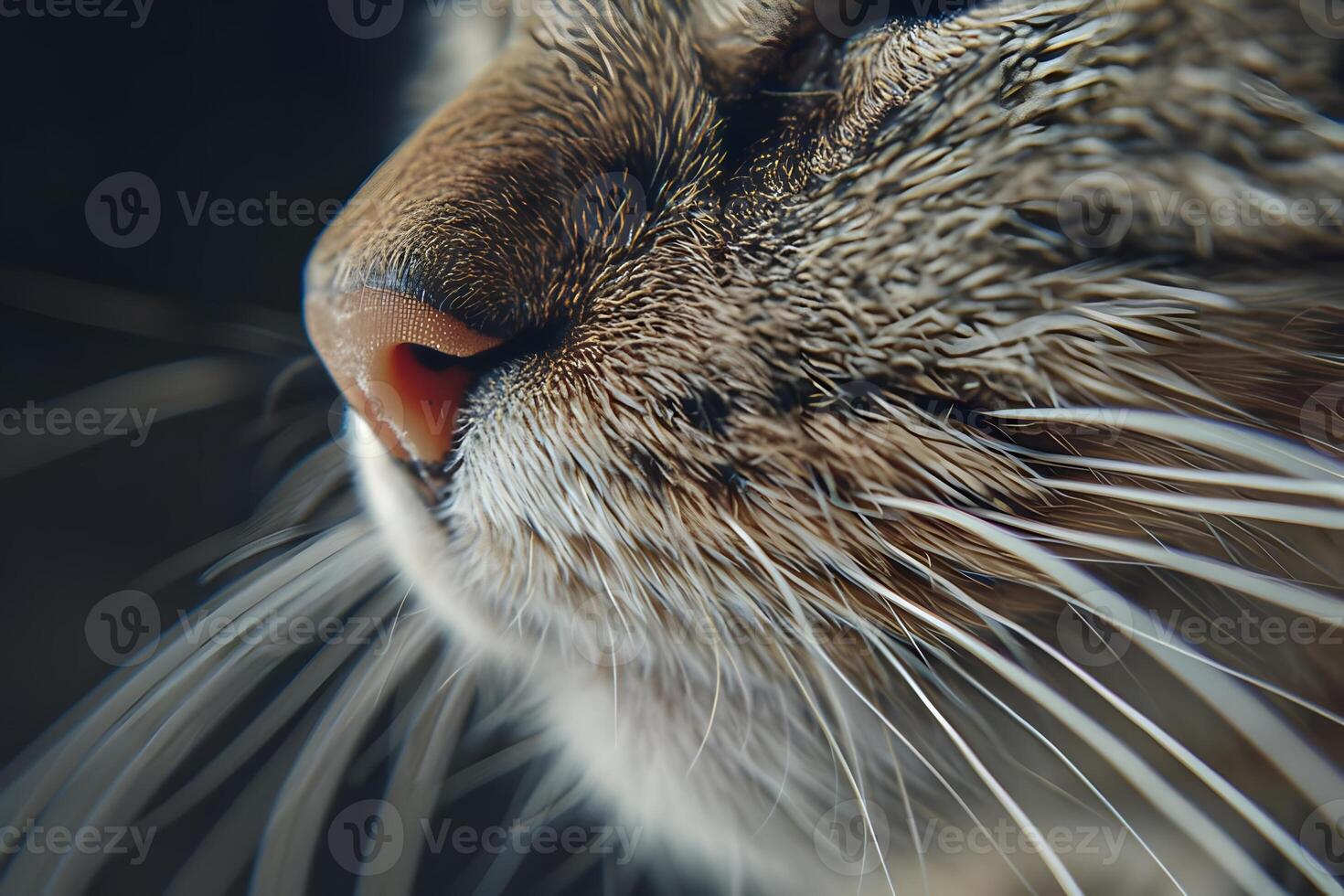Close-Up Cat Whiskers Exploring the Feline Sensory World, A Detailed Look at Cat Anatomy and Unique Features of Domestic Cats, Unveiling the Mysteries of a Cat's Nose and Facial Features photo