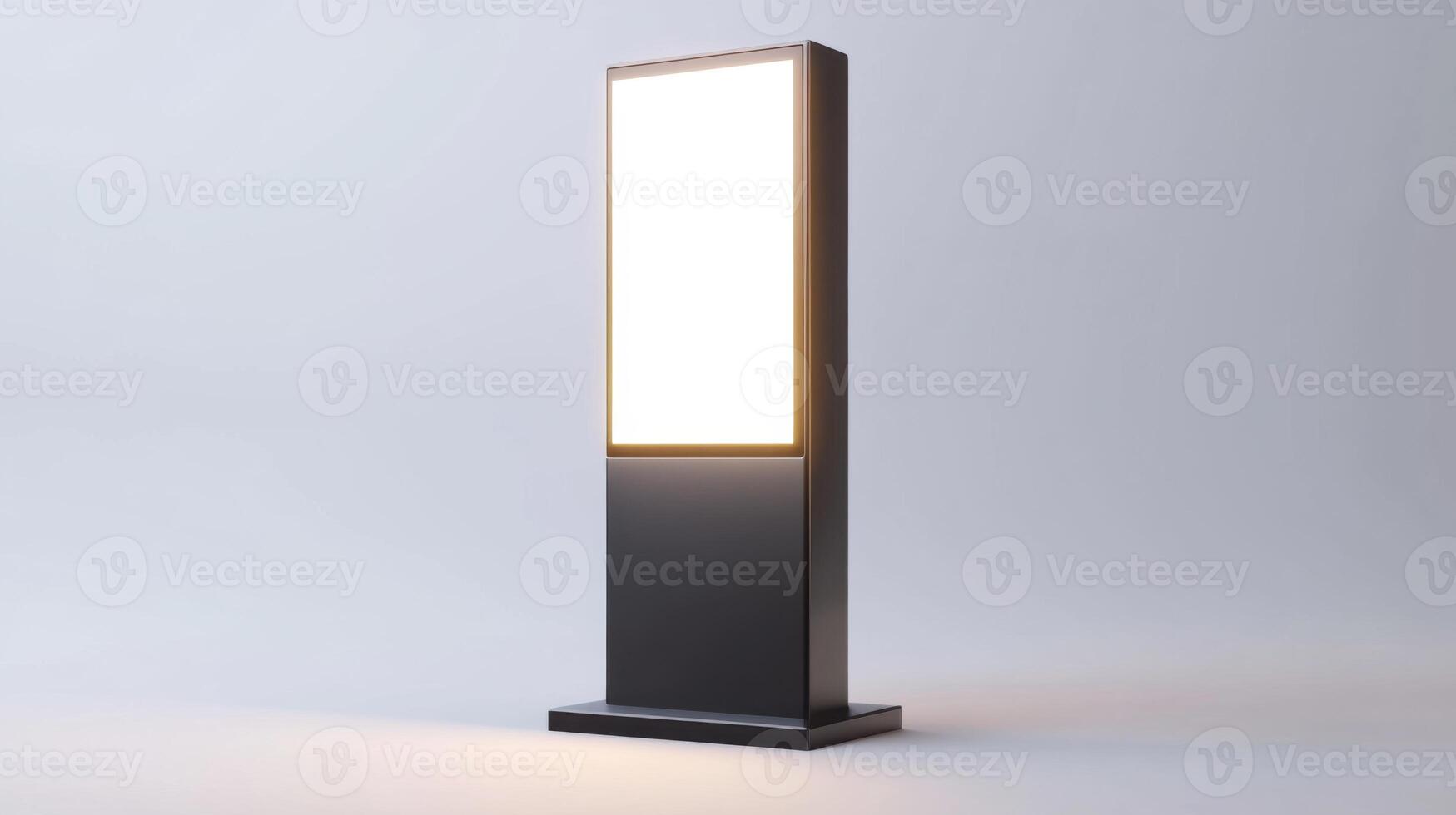 Modern Illuminated Digital Signage Mockup Design for Outdoor Advertising photo