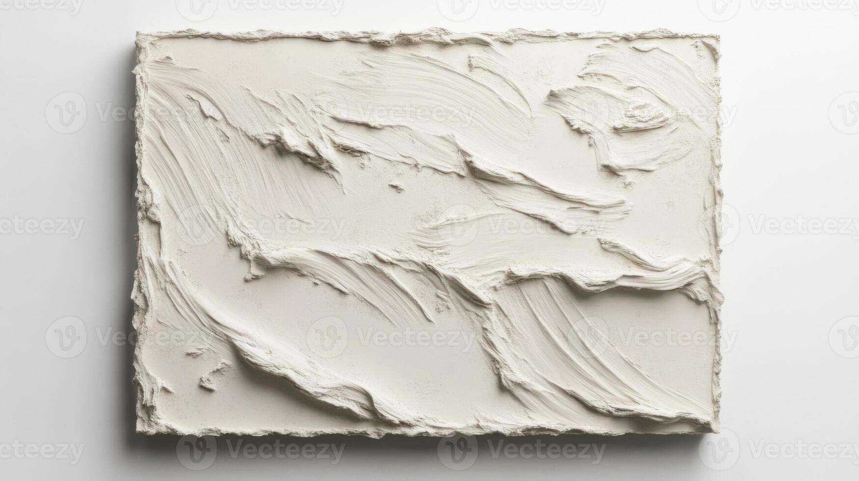 A white piece of art on a white surface photo
