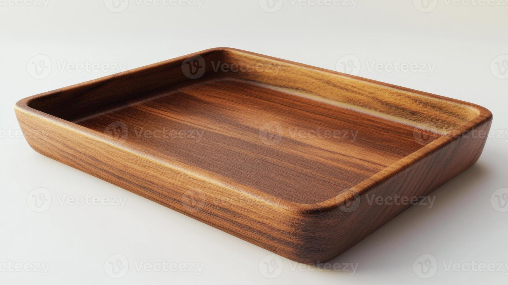 Elegant Handcrafted Wooden Rectangular Tray, Perfect for Serving or Home Decor, Showcases Natural Wood Grain and Smooth Finish, Adds Rustic Charm to Any Space photo