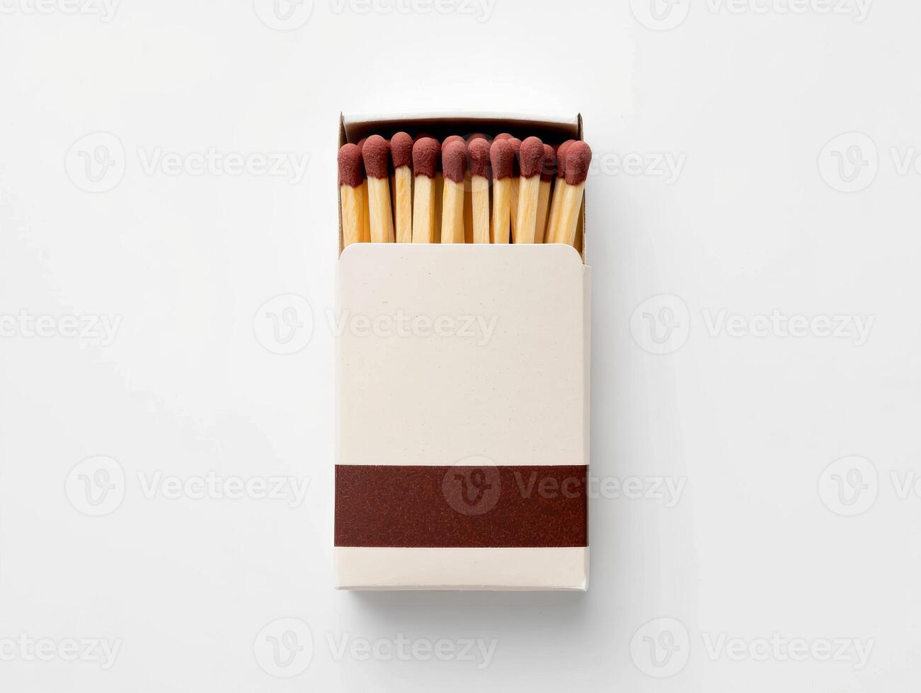 Matchsticks in a box on a white background photo