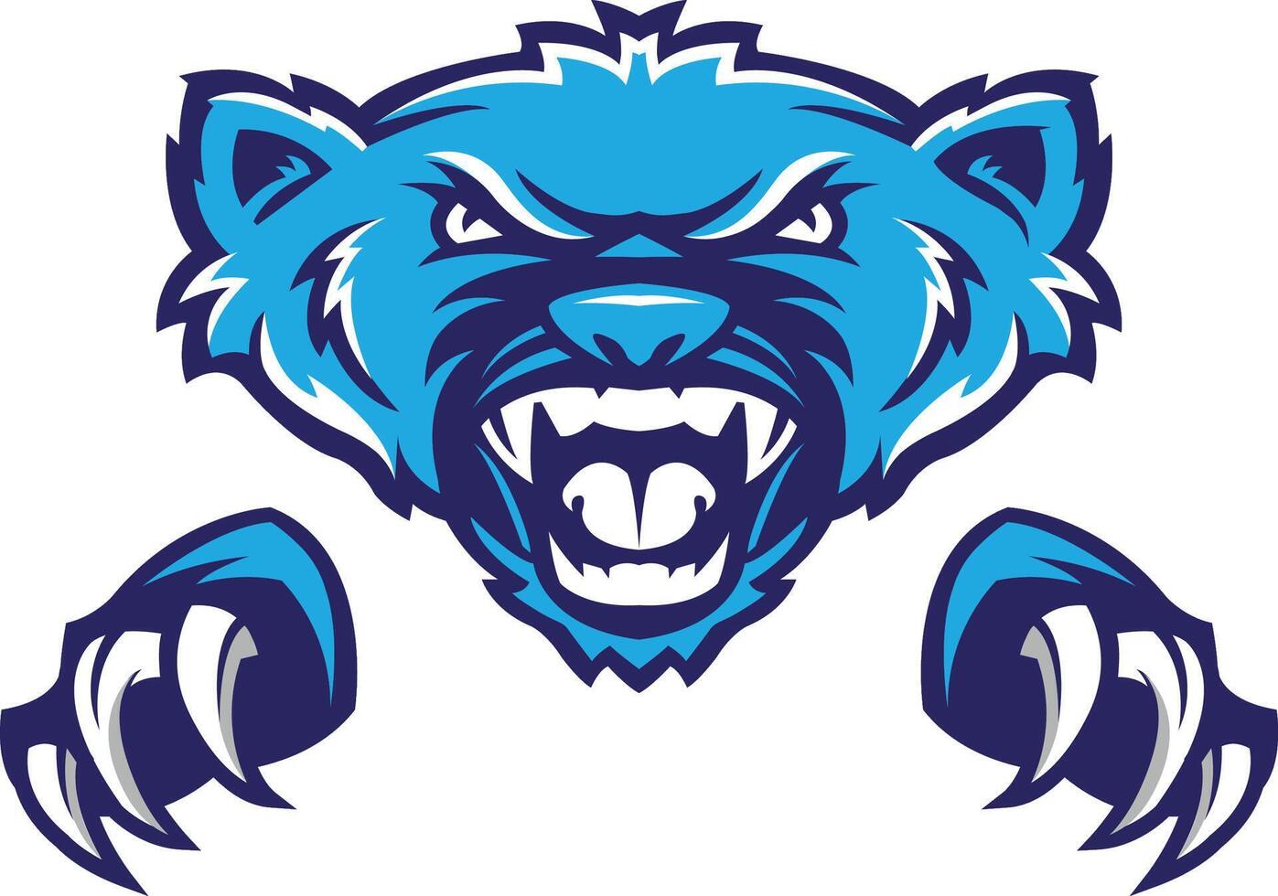 fierce bearcat head vector